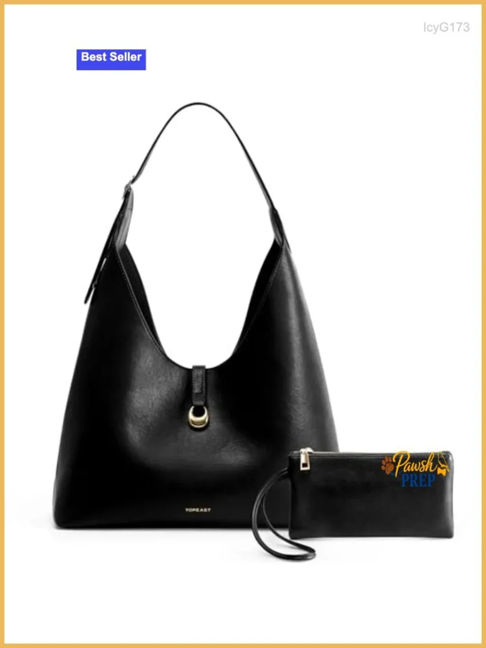 PU Leather Slouchy Hobo Bag Women Large Shoulder Tote with Wallet
